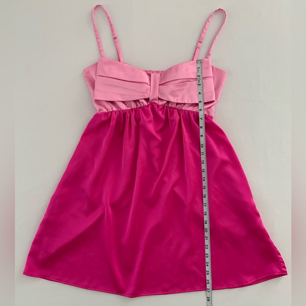 Show Me Your Mumu Best Bow Mini Dress in Colorblock Pink - Picture 12 of 17